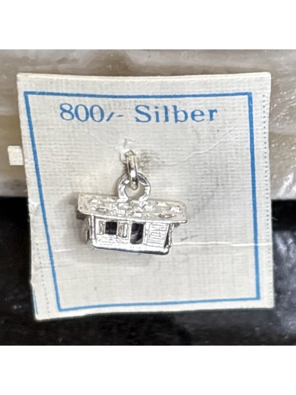 Vtg 800 Sterling Silver Cottage House Swiss Chalet Alpine Cabin Charm Pendant